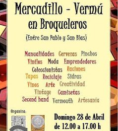 Mercadillo vermú en Broqueleros (domingo, 28)