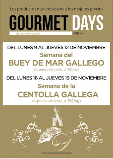 Gourmets Days en LOS CABEZUDOS y TRAGANTÚA, buey de mar (del lunes, 9, al jueves, 12)