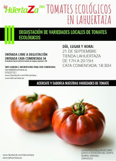 Degustación de tomates ecológicos en LA HUERTAZA (jueves, 21)