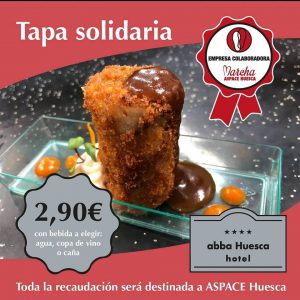 Tapa Solidaria abba Huesca Hotel y ASPACE HUESCA