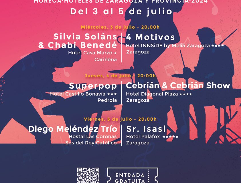 ‘Noches de calor’ vuelve a llevar la música en directo a varios hoteles de Zaragoza y provincia