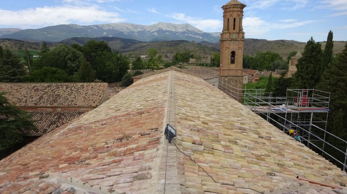 La Diputación de Zaragoza termina el arreglo de las cubiertas de la iglesia de Veruela