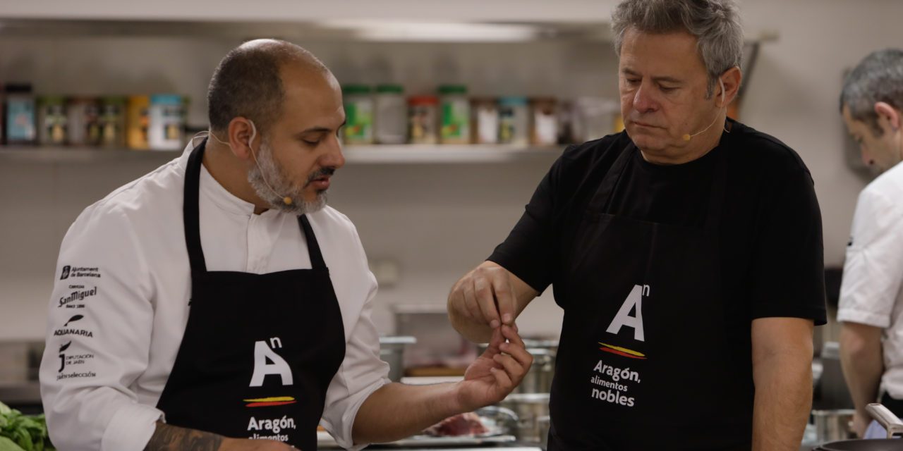 Los Alimentos Nobles de Aragón se promocionan en Madrid con un showcooking en el MOM Culinary Institute