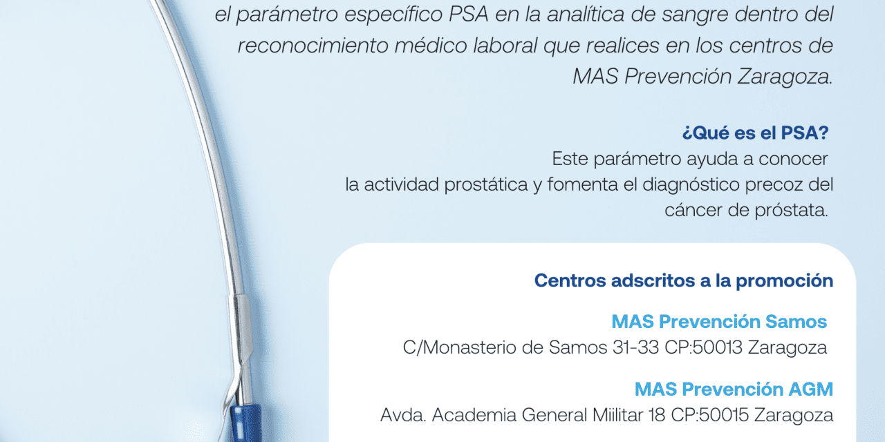 MAS Prevención y Horeca Zaragoza se unen para sensibilizar y promover la detección temprana del cáncer de próstata