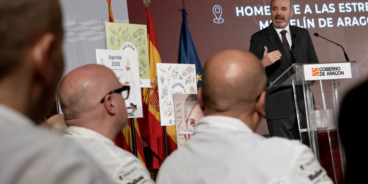 Azcón alaba “la promoción que los restaurantes hacen de Aragón” en el agradecimiento a las Estrellas Michelin aragonesas