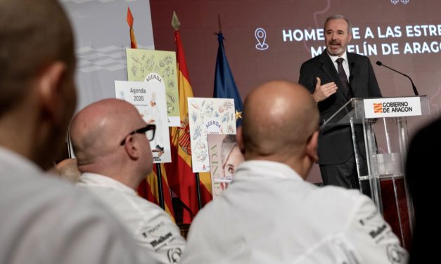 Azcón alaba “la promoción que los restaurantes hacen de Aragón” en el agradecimiento a las Estrellas Michelin aragonesas